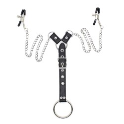 penitentiary nipple clamps and cock ring set