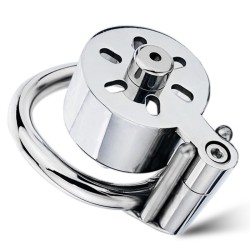 canned male chastity cock cage with urethral plug