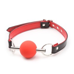 metal bar silicone ball gag