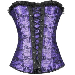 cheap bandage ruffled hem waist trainer corset